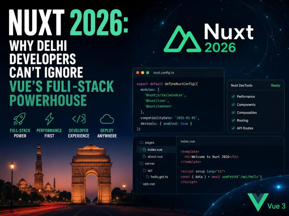 Nuxt 2026: Why Delhi Developers Can't Ignore Vue's Full-Stack Powerhouse